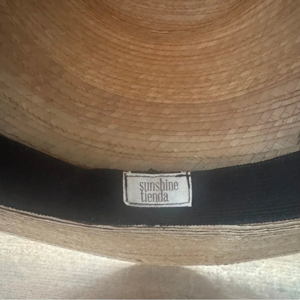 Striped Band Straw Fedora Hat - Natural